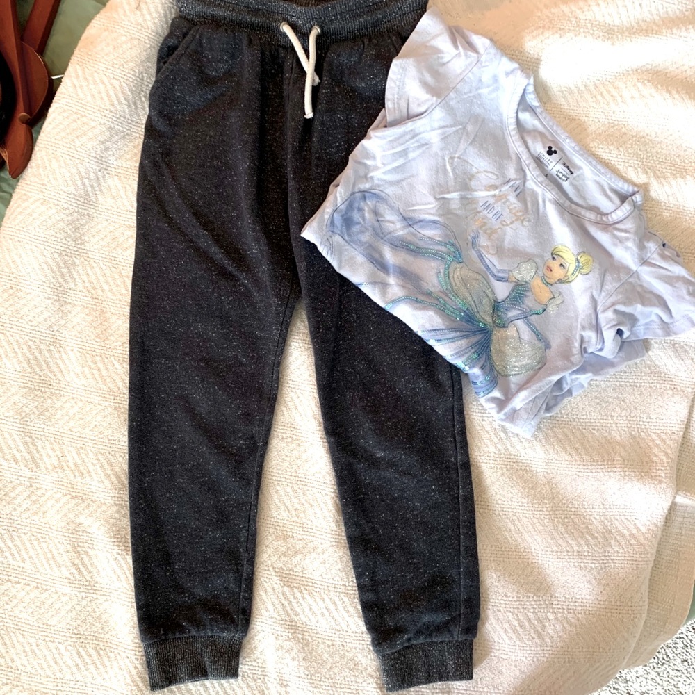 H&M sweats and Disney Cinderella Shirt
